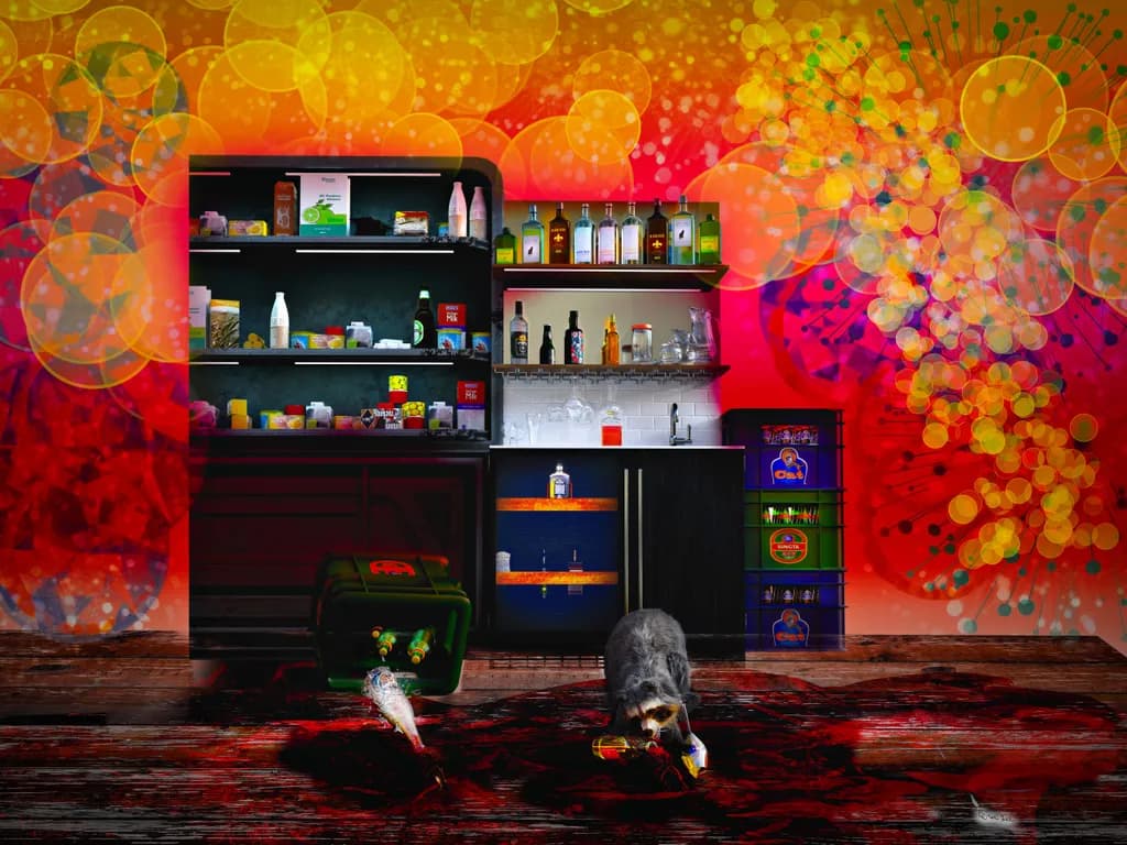 Drunk Raccoon Revelry