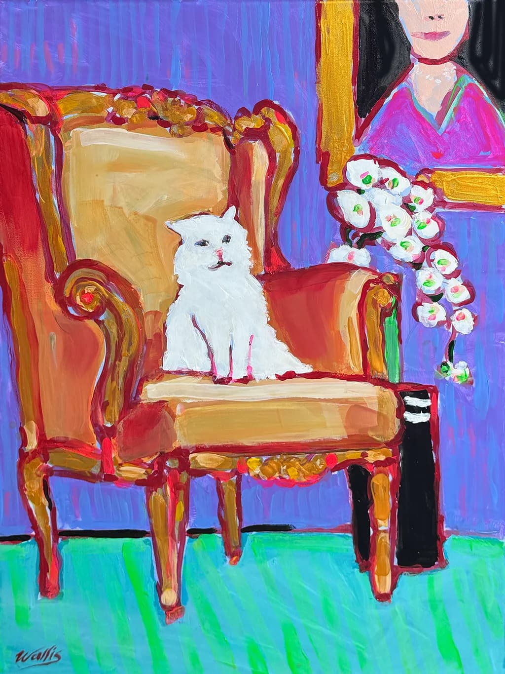 The Queen Is on Her Throne, 18X24, acrylic