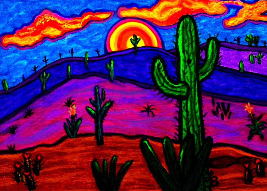 Bright Desert Sunset
