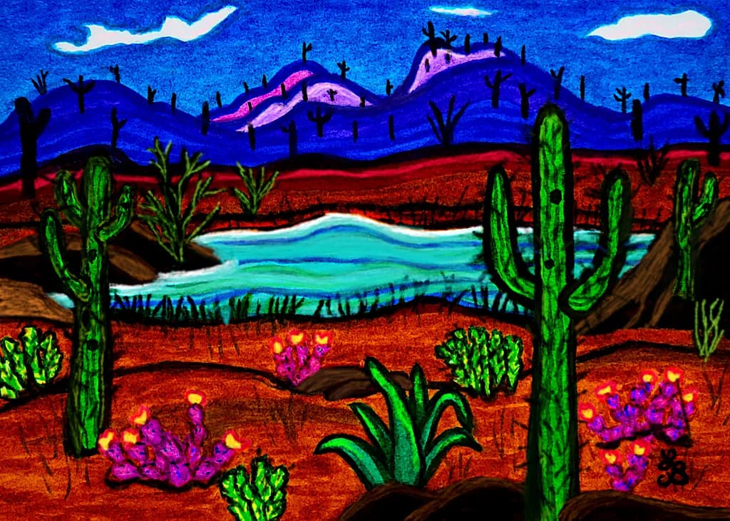 Bright Desert Oasis