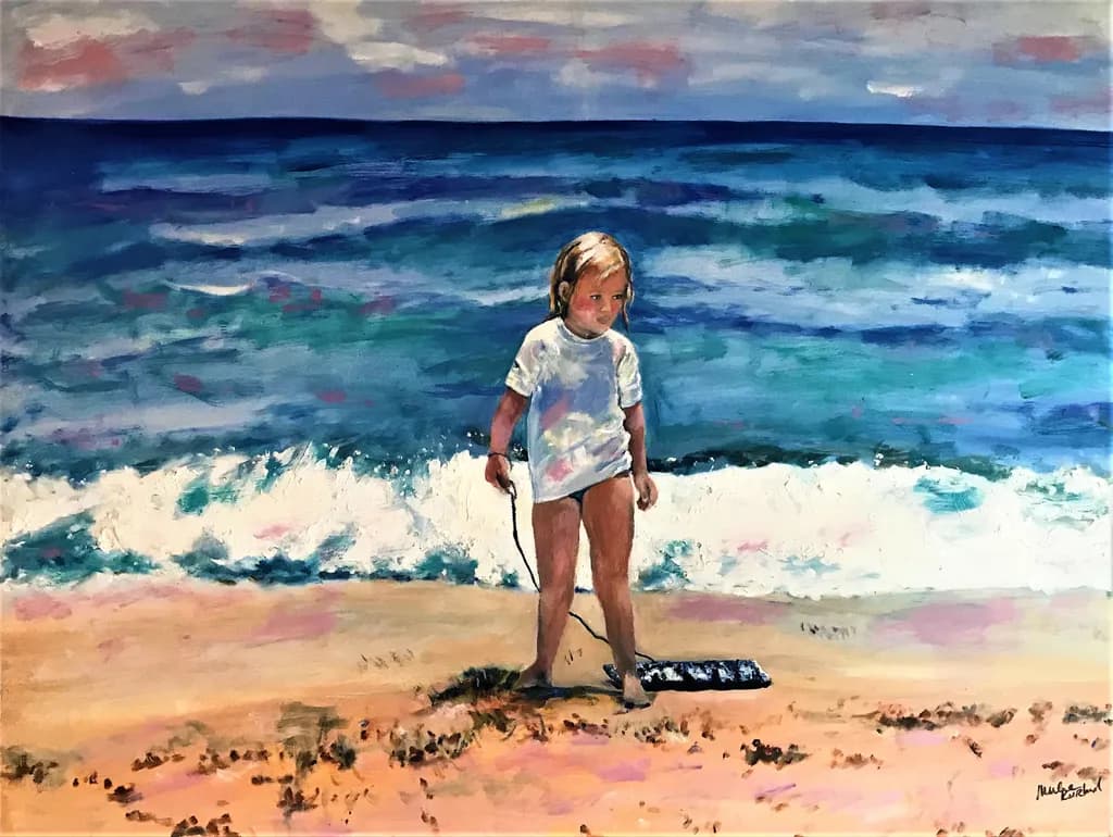 Beach Girl with Board