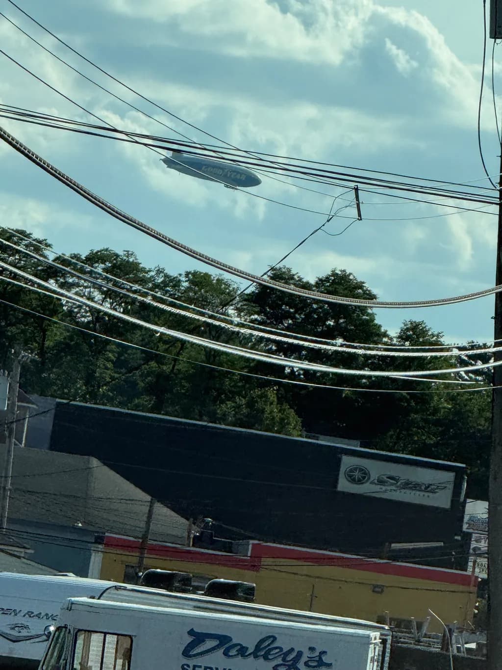 Blimp Over Wires
