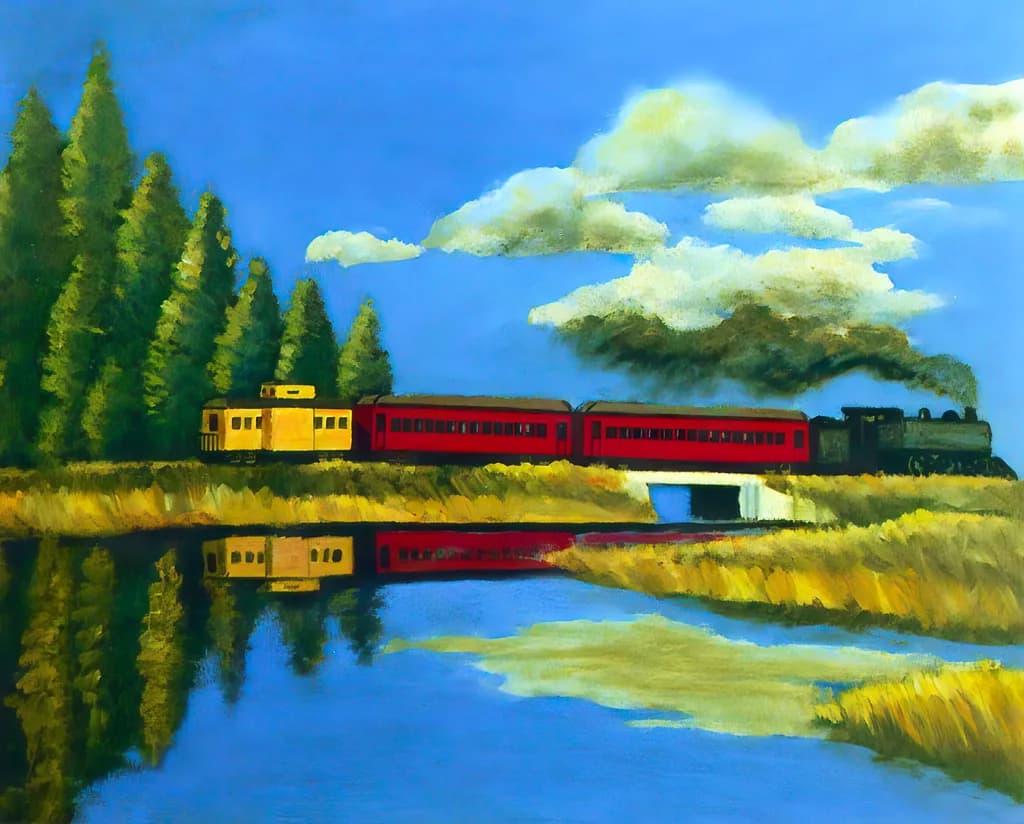 Train Across a Lake