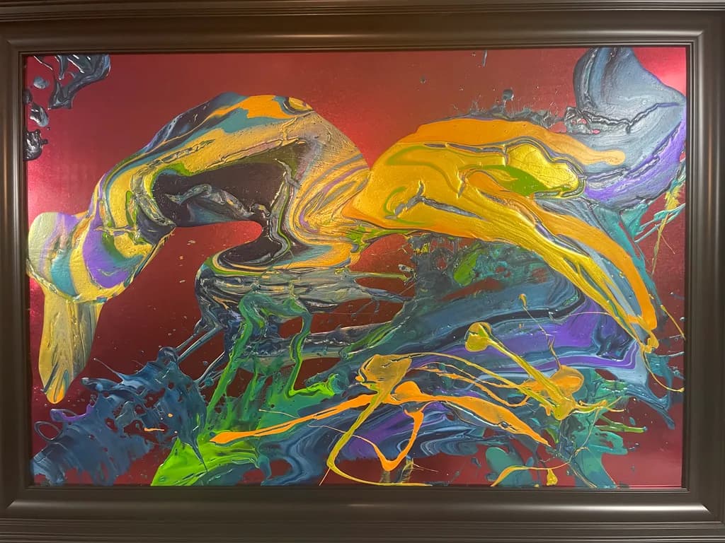 Vibrant Fluidity: An Abstract Expression of Color and Motion