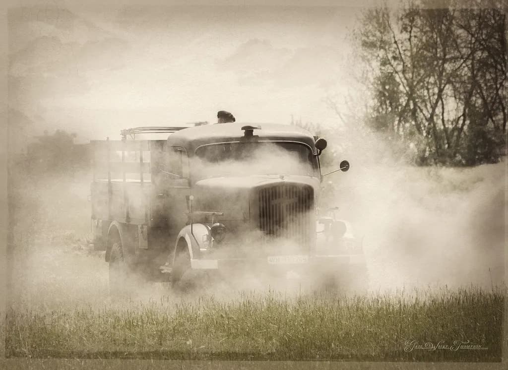 WWII Battle of Anzio Truck on the Field of Battle
