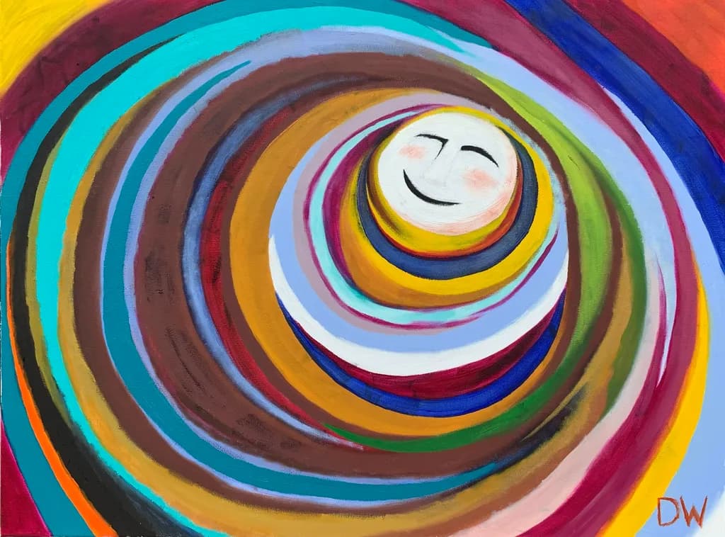 Whirling Joy: A Colorful Embrace of Happiness