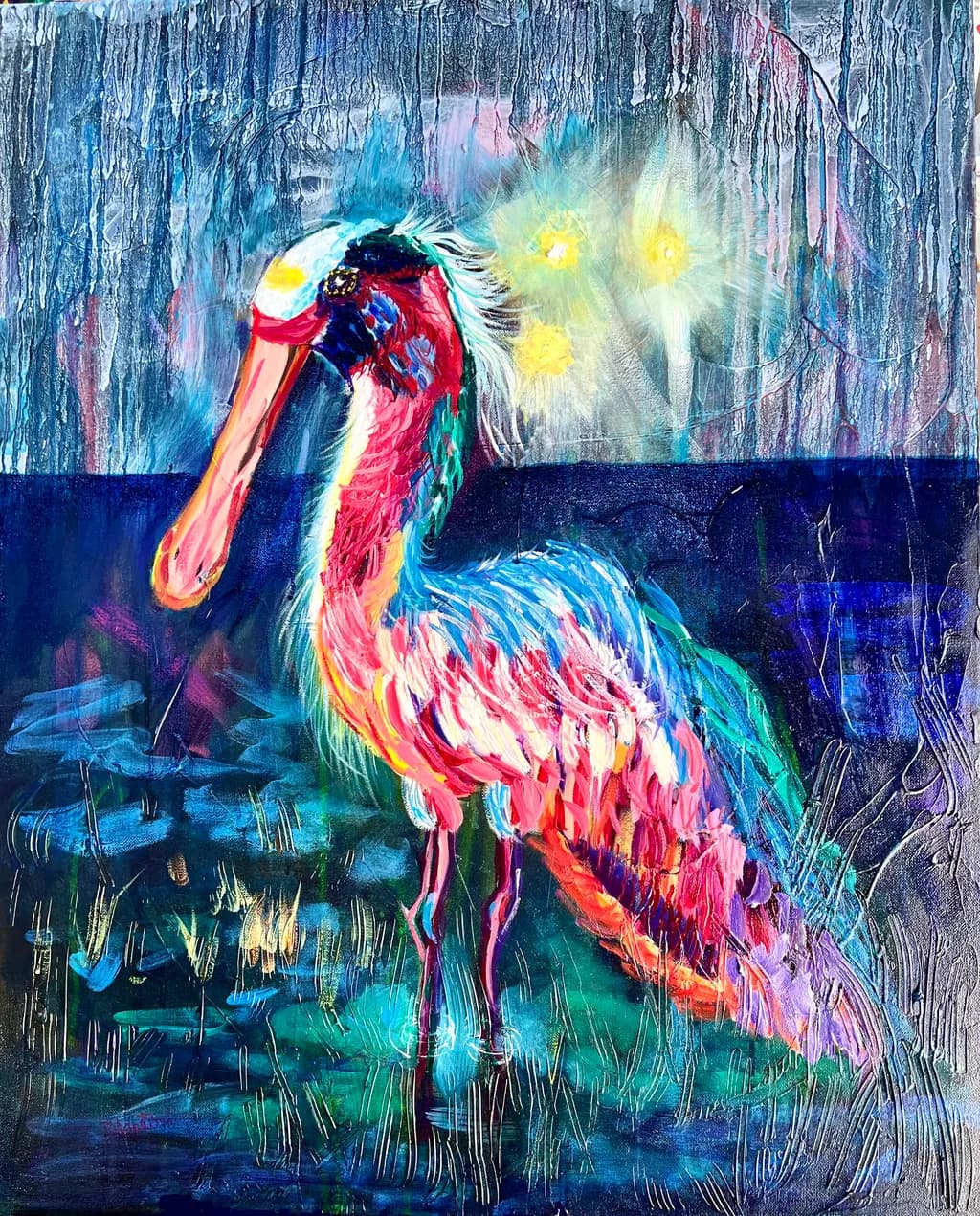 Colorful Storks Colorful Stork by Diana Budler Art