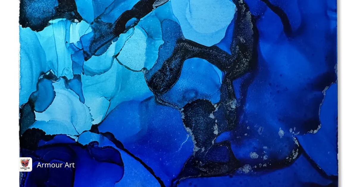Oceanic Dreams: A Deep Dive into Abstract Blue Fluidity by Armour Art