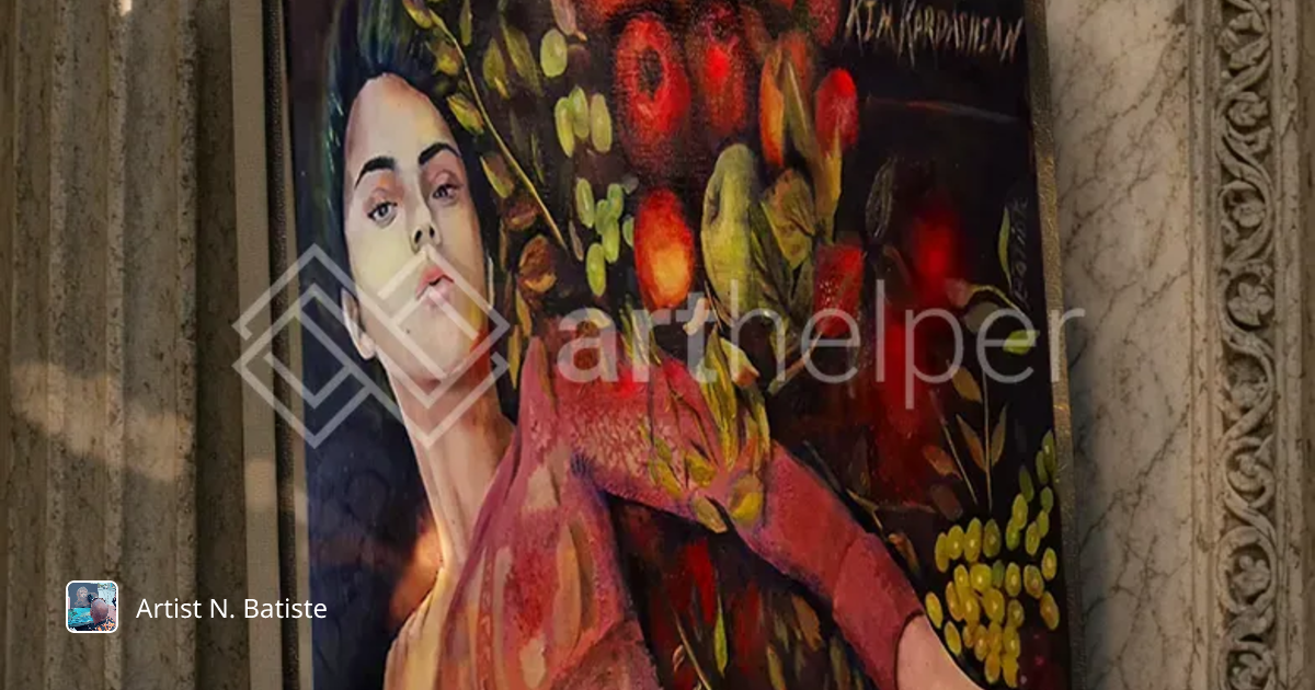 Kim Kardashian Portrait by Artist N. Batiste