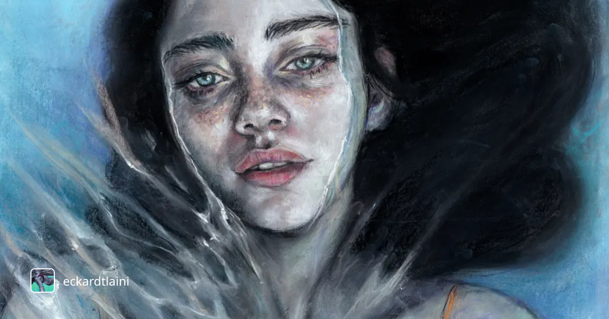 Ethereal Depths: A Portrait of Serenity and Struggle in Water's Embrace