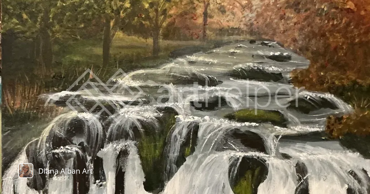 Autumn Cascade by Diana Alban Art