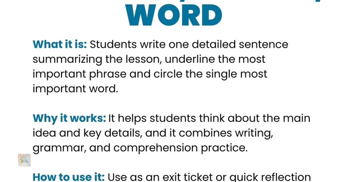Engaging Reflections: The Sentence, Phrase, Word Strategy for Enhanced ...
